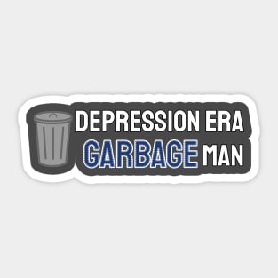 Depression Era Garbage Man Sticker